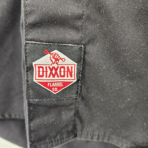 Dixxon Workforce Short Sleeve Button Front Shirt Mens Size Large Black Pockets - Picture 4 of 9